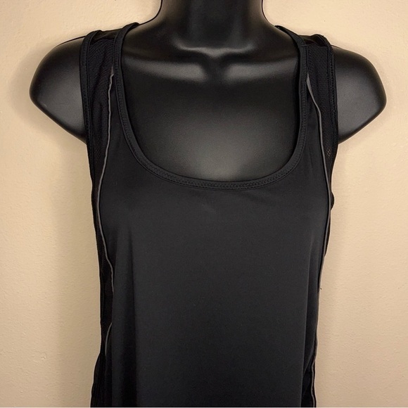 LARGE CHAMPION TANK BLACK GREY ATHLETIC ACTIVEWEAR STRETCH LIGHTWEIGHT - Picture 4 of 11